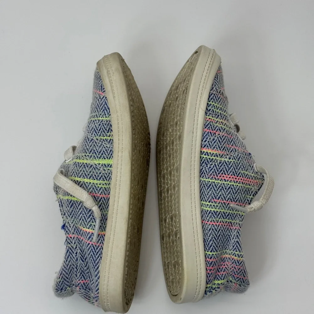 Lil‎ Lollies Girls Size 8M Blue Multi Chevron Textile Comfort Fit Sneakers